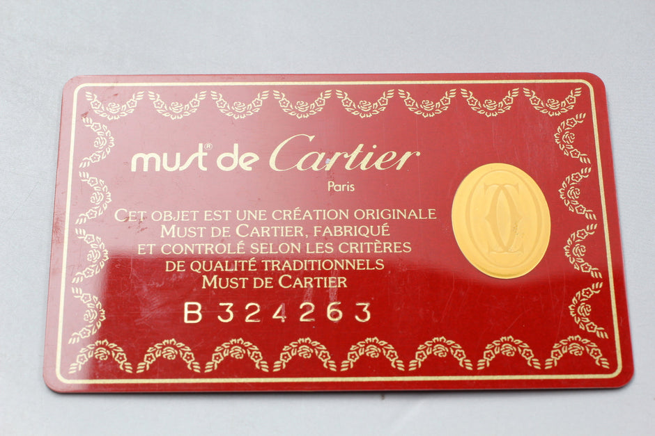 Cartier Must Tank Red Dial Watch, Full Set