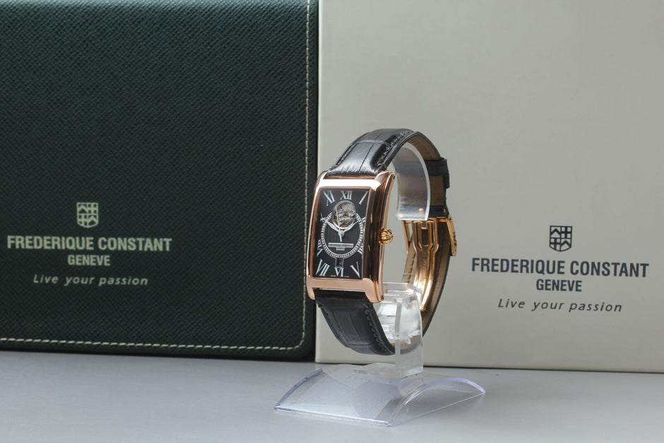 Frederique Constant Pink Gold Watch, Box & Papers