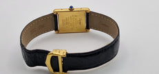 Must de Cartier Tank Gold Watch, Box & Papers, 1989