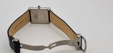 Cartier Tank Solo Steel Watch, Blue Cabochon Crown