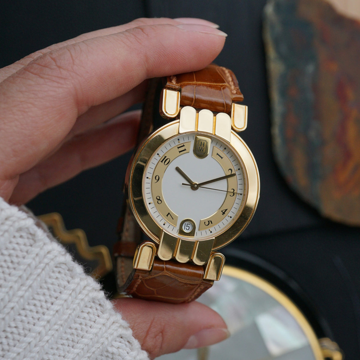 Harry Winston Premier 18k Yellow Gold Automatic Date 34mm 2010