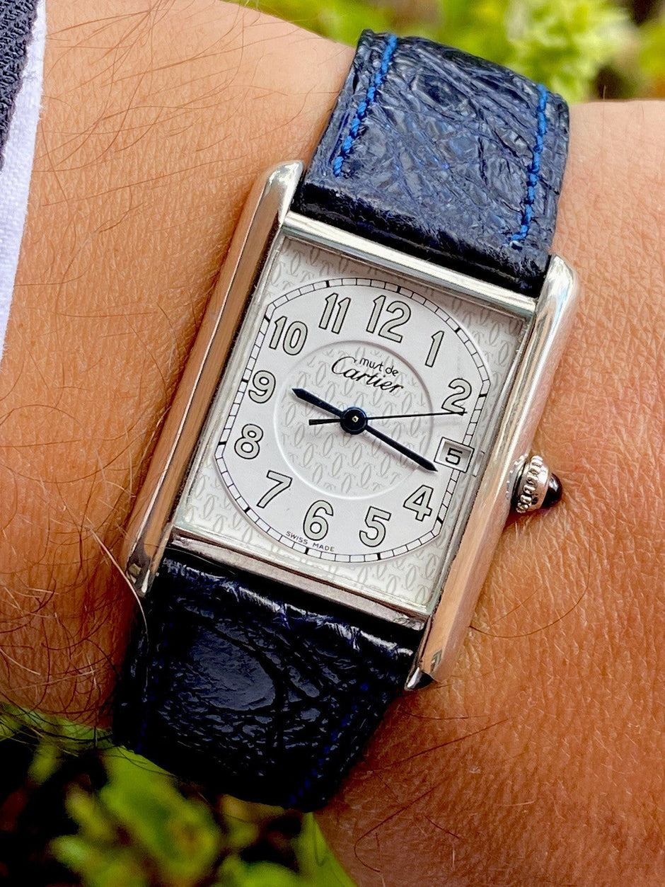 Cartier Tank XL Quartz Silver Watch Ref. 2414 | Watchlunex