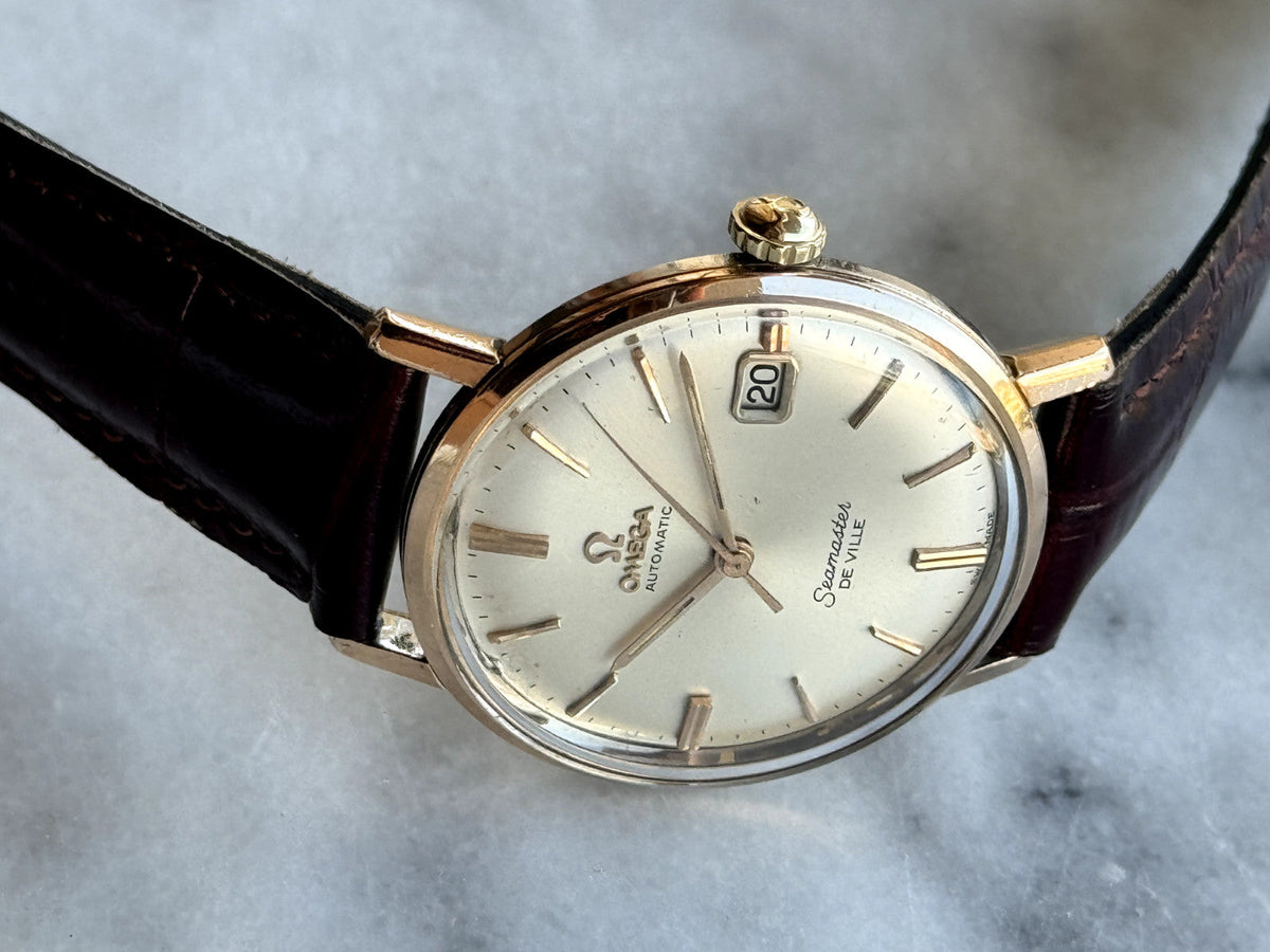 Omega Seamaster De Ville 14K Gold Bezel Watch