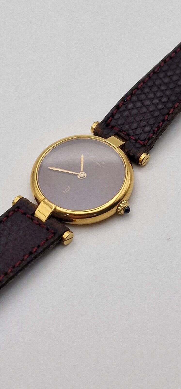 Must de Cartier Ladies Watch, Burgundy Dial