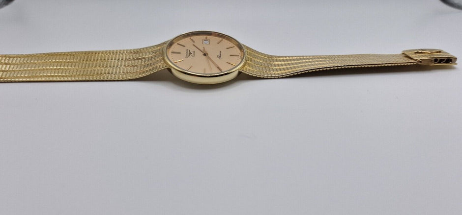 Longines Presence 9ct Gold Watch, Salmon Dial