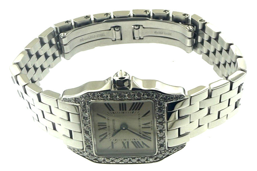 Cartier Santos Demoiselle Diamond Bezel Watch