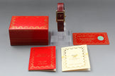 Cartier Must Tank Red Dial Watch, Full Set
