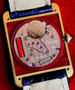 Cartier Tank LM Quartz - 925 Silver & 18K Gold Plate, Burgundy Strap, Ref. 590005