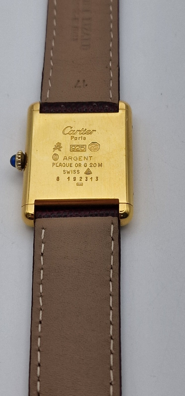 Must de Cartier Tank Mechanical Watch, Mid Size