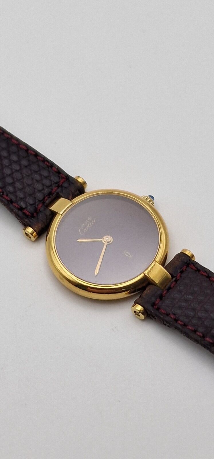 Must de Cartier Ladies Watch, Burgundy Dial