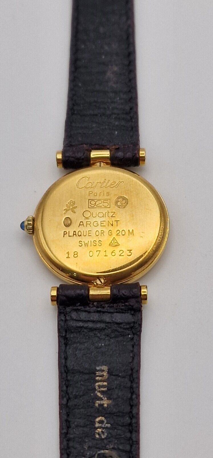 Must de Cartier Ladies Watch, Burgundy Dial