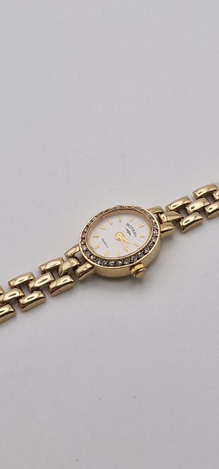 Rotary 9ct Gold Diamond Bezel Ladies Watch