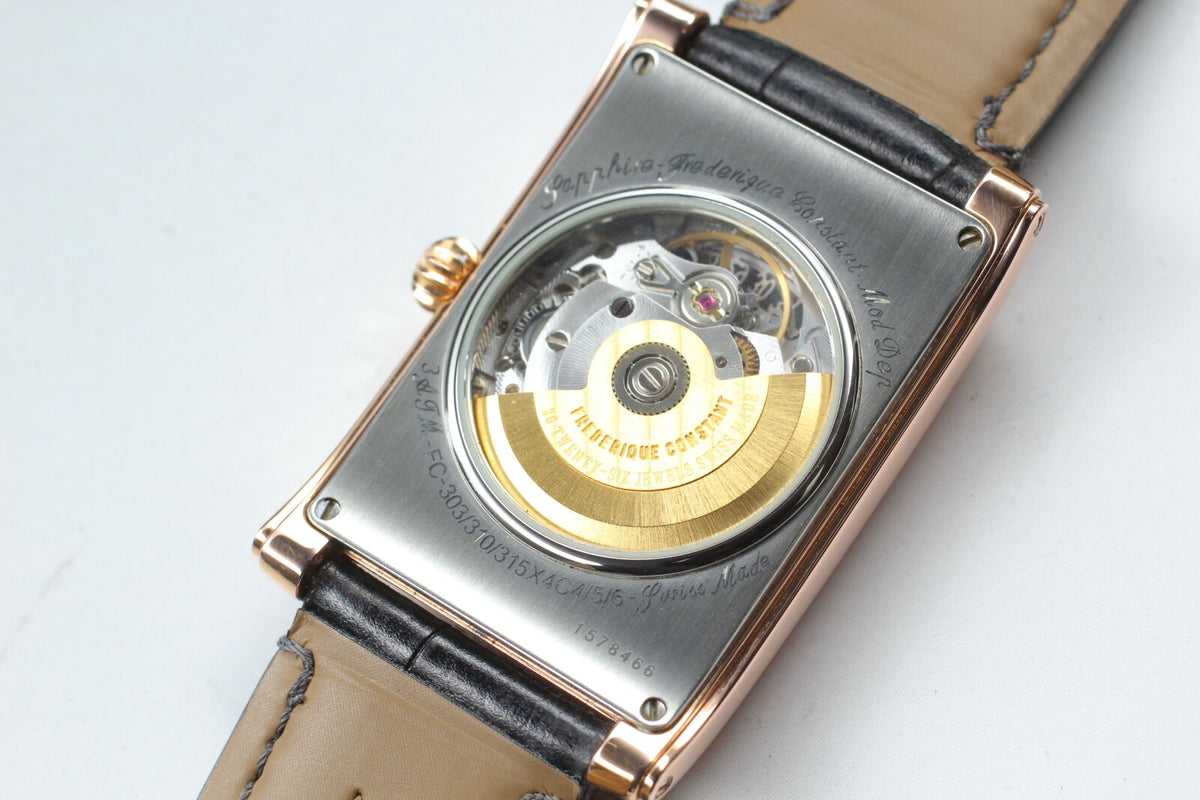 Frederique Constant Pink Gold Watch, Box & Papers