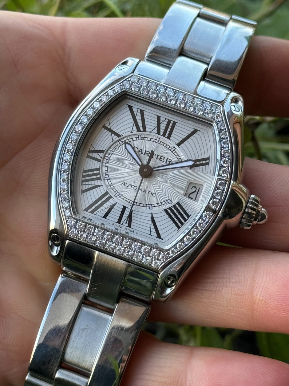 Cartier Roadster 2510 Diamond Bezel Watch