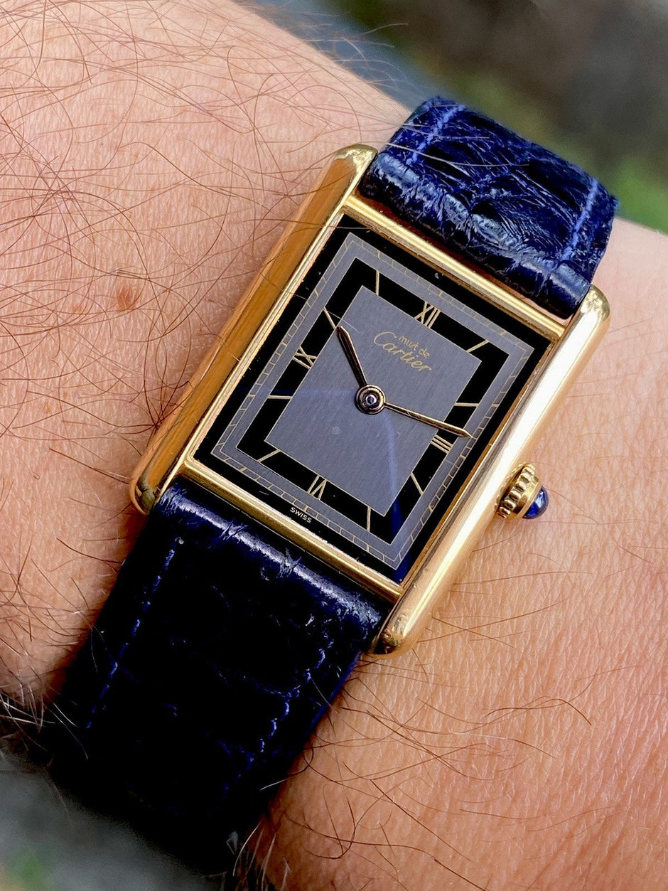 Cartier Tank LM Quartz Watch, Burgundy Strap, Ref. 590005