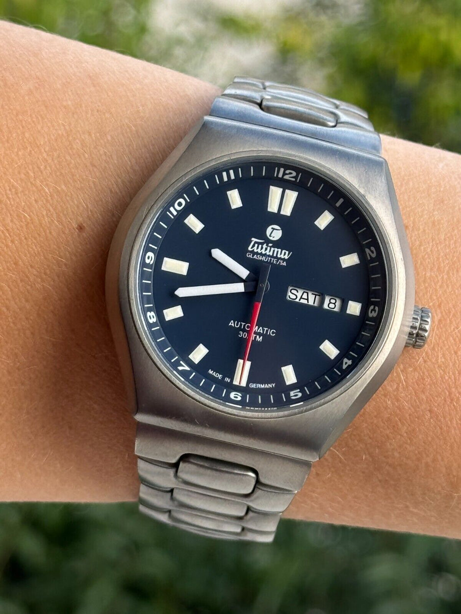 Tutima M2 Coastline Titanium Watch, Blue Dial