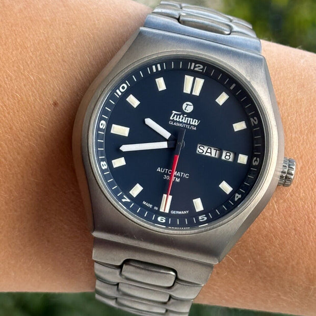 Tutima M2 Coastline Titanium Watch, Blue Dial