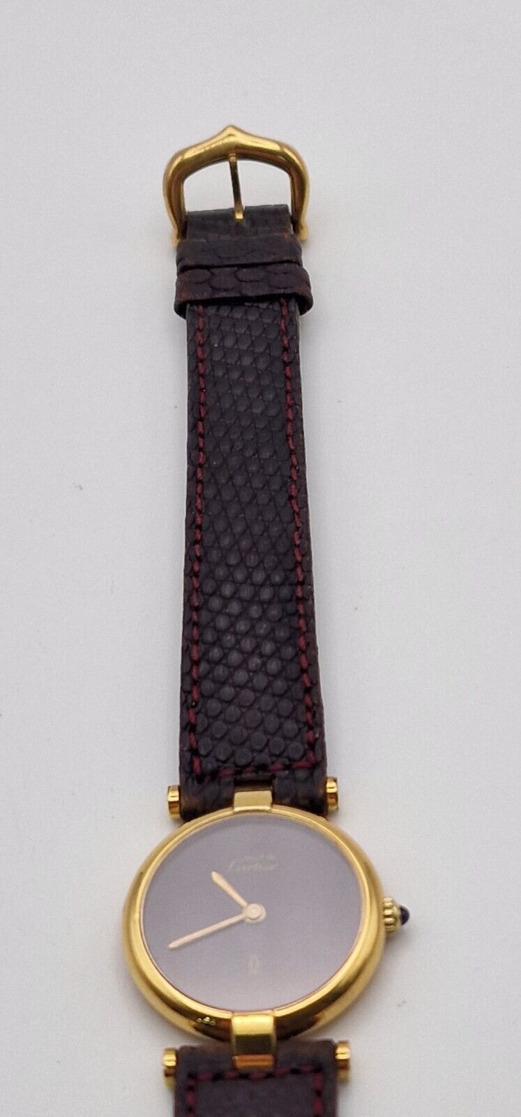 Must de Cartier Ladies Watch, Burgundy Dial