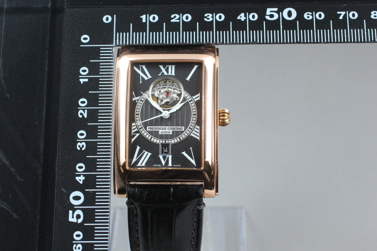 Frederique Constant Pink Gold Watch, Box & Papers