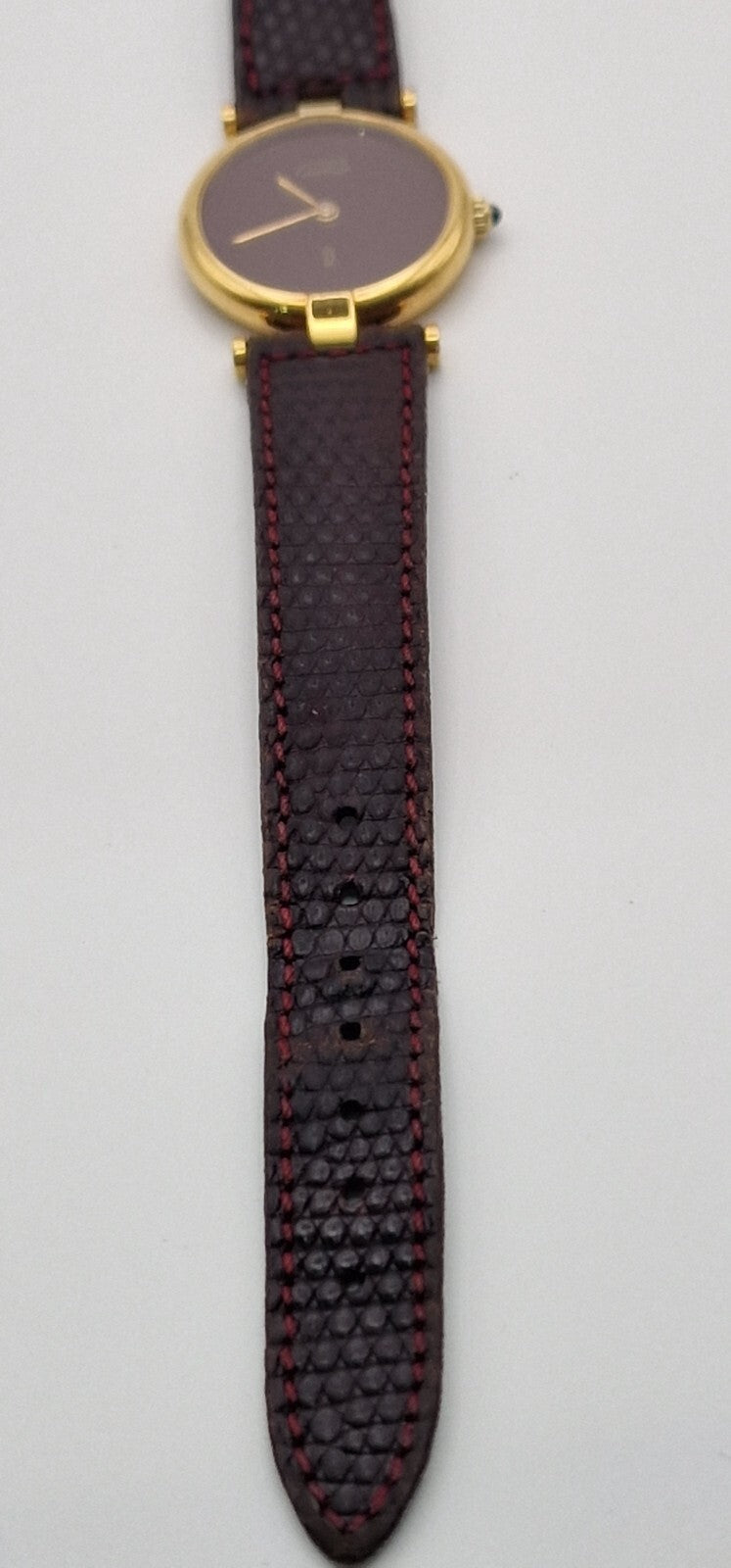 Must de Cartier Ladies Watch, Burgundy Dial