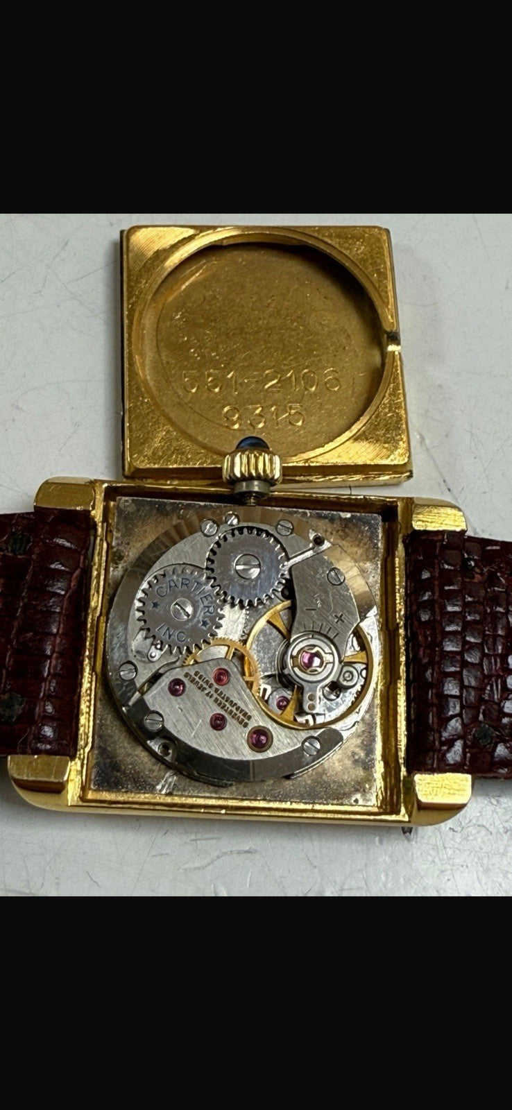 Vintage Cartier Tank Vermeil Ladies Watch