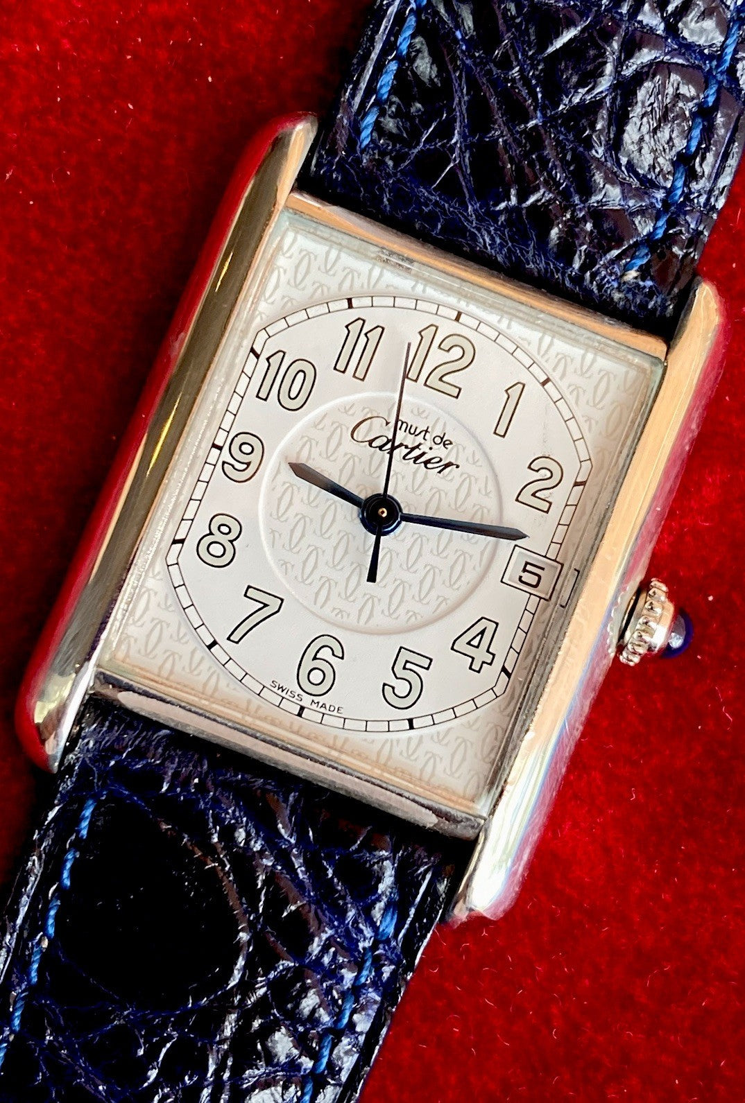 Cartier Tank XL Quartz Silver Watch Ref. 2414 | Watchlunex