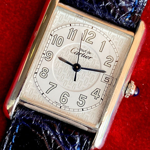 Cartier Tank XL Quartz Silver Watch Ref. 2414 | Watchlunex