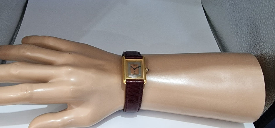 Must de Cartier Tank Mechanical Watch, Mid Size
