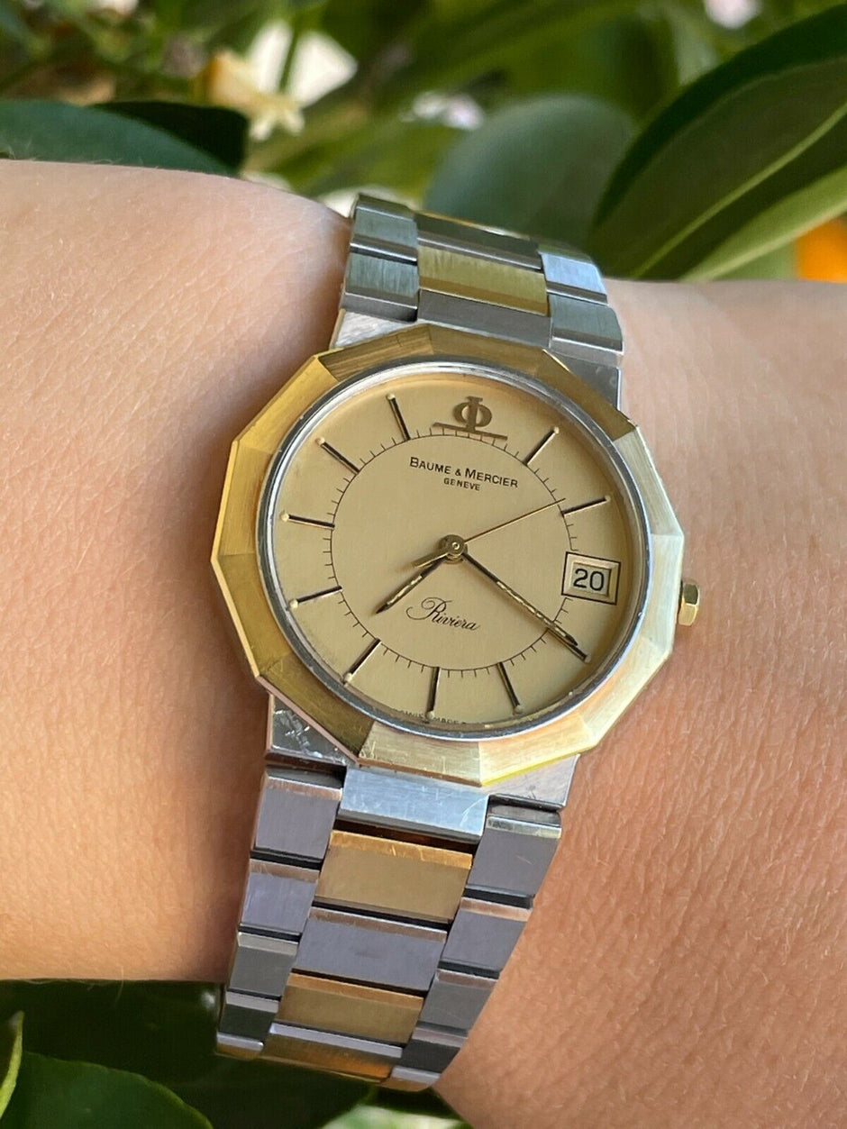 Baume & Mercier Riviera 18K Gold & Steel Watch
