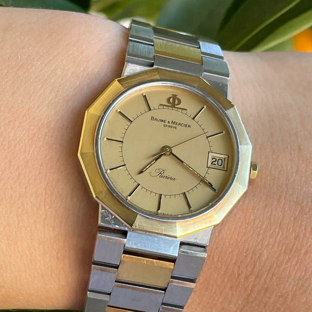 Baume & Mercier Riviera 18K Gold & Steel Watch