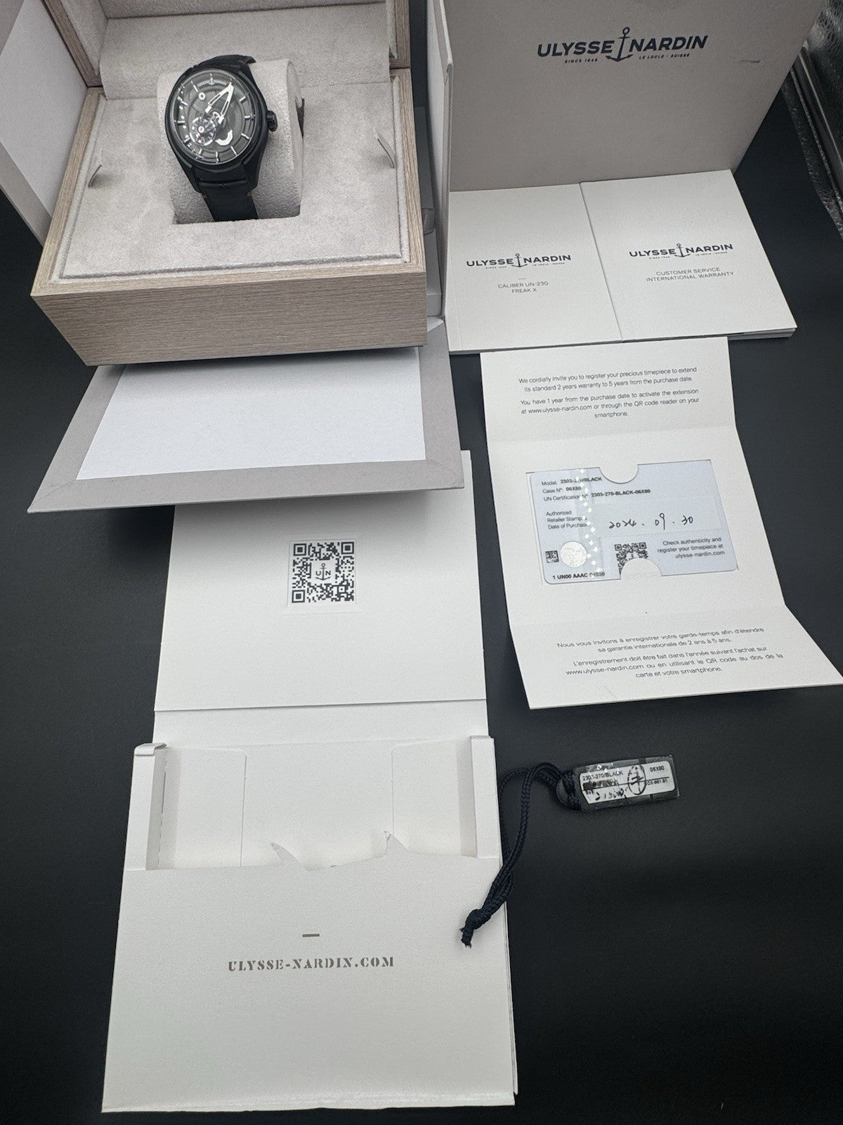 Ulysse Nardin Freak Watch, Black, Unworn 2024