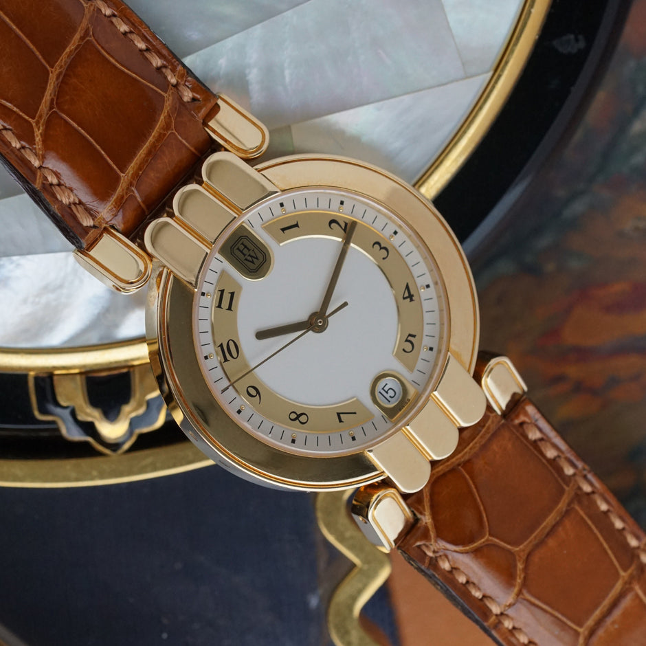 Harry Winston Premier 18k Yellow Gold Automatic Date 34mm 2010