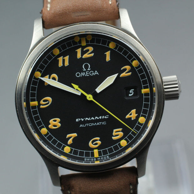 Vintage Omega Dynamic Watch, Black Dial
