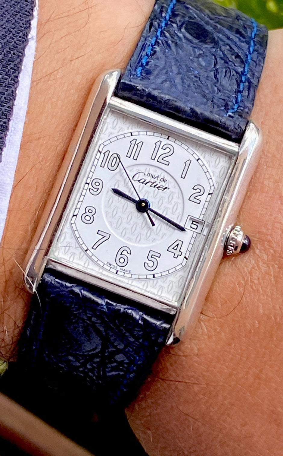 Cartier Tank XL Quartz Silver Watch Ref. 2414 | Watchlunex