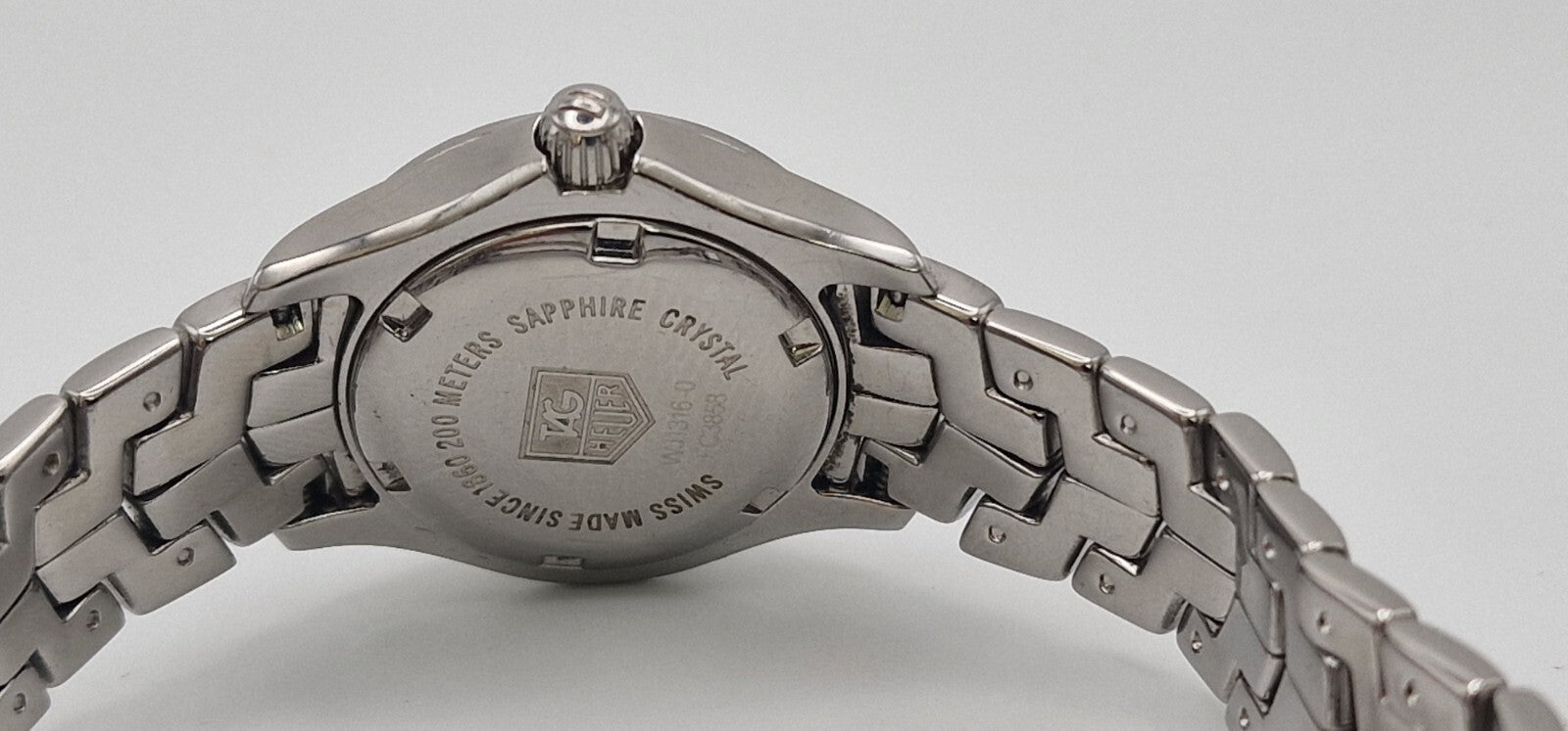 Tag Heuer Link  200 Meters Lady's Bracelet Watch with Diamond Bezel in Tag Box.