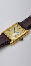 Must de Cartier Tank Watch, New Brown Strap