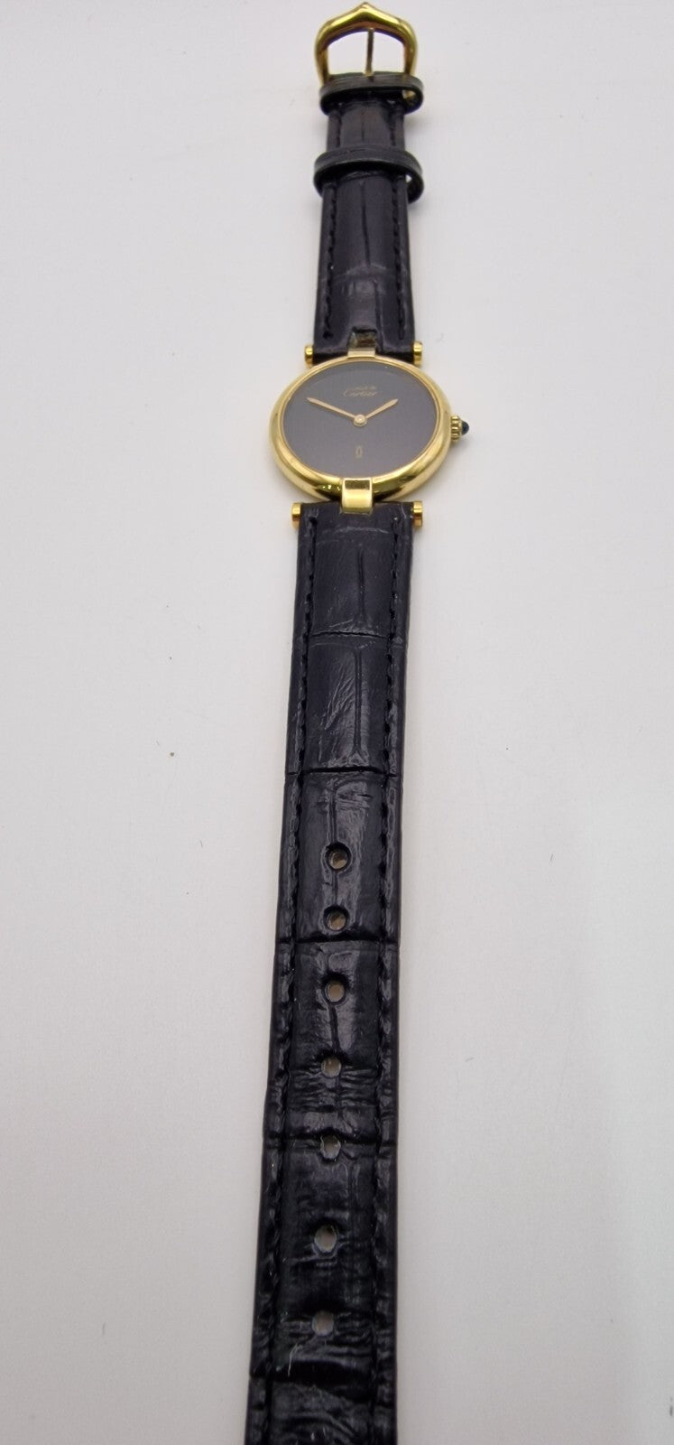 Must de Cartier Vendome Ladies Watch, Black Dial