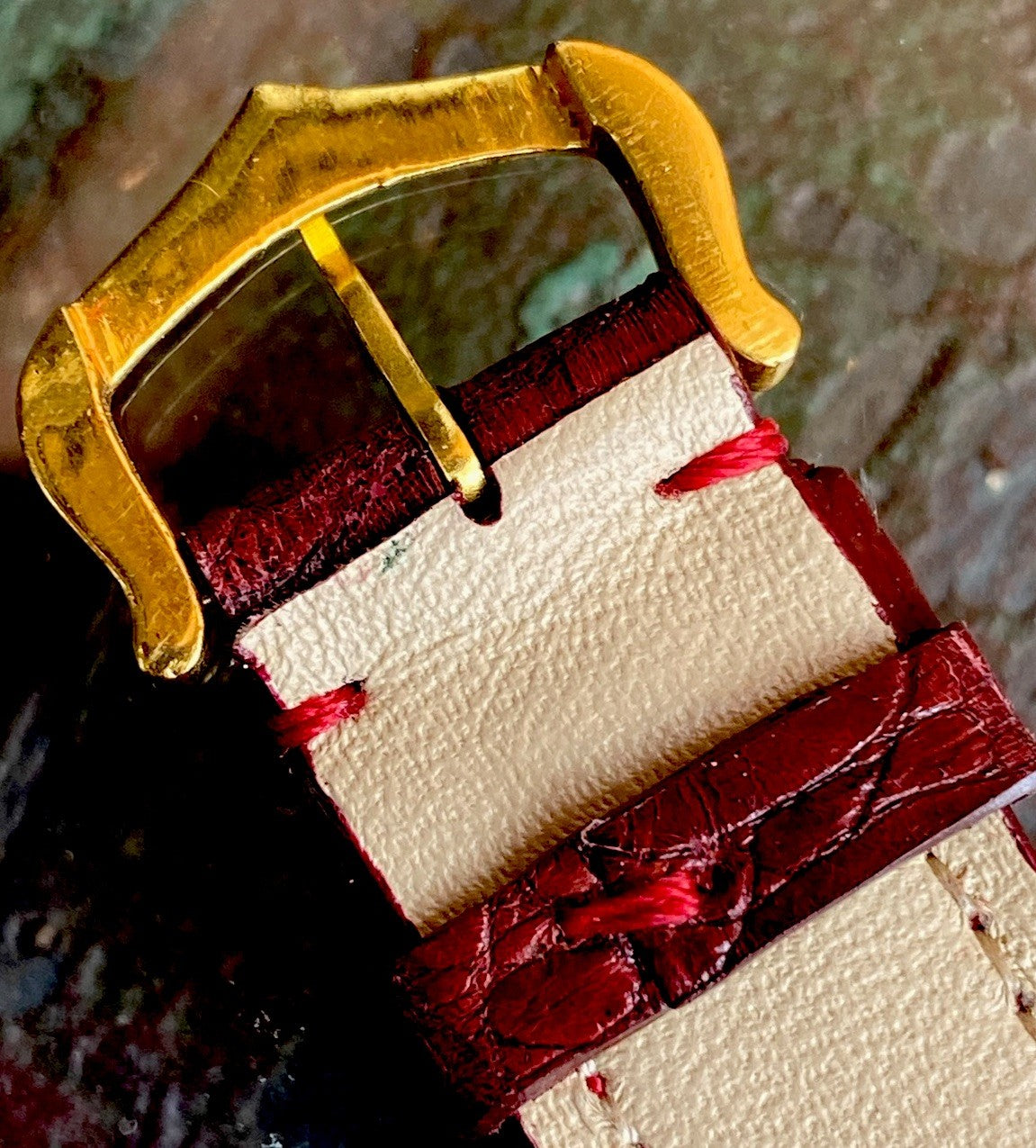 Cartier Tank LM Manual - 925 Silver & 18K Gold Plate, Burgundy Dial, Ref. 78-1