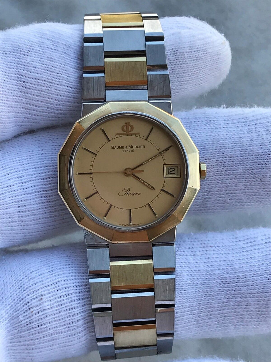 Baume & Mercier Riviera 18K Gold & Steel Watch