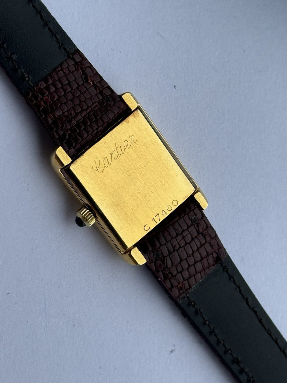 Vintage Cartier Tank Vermeil Ladies Watch