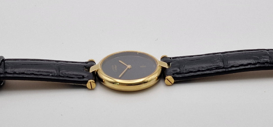 Must de Cartier Vendome Ladies Watch, Black Dial