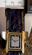 Cartier Tank LM Quartz - 925 Silver & 18K Gold Plate, Burgundy Strap, Ref. 590005