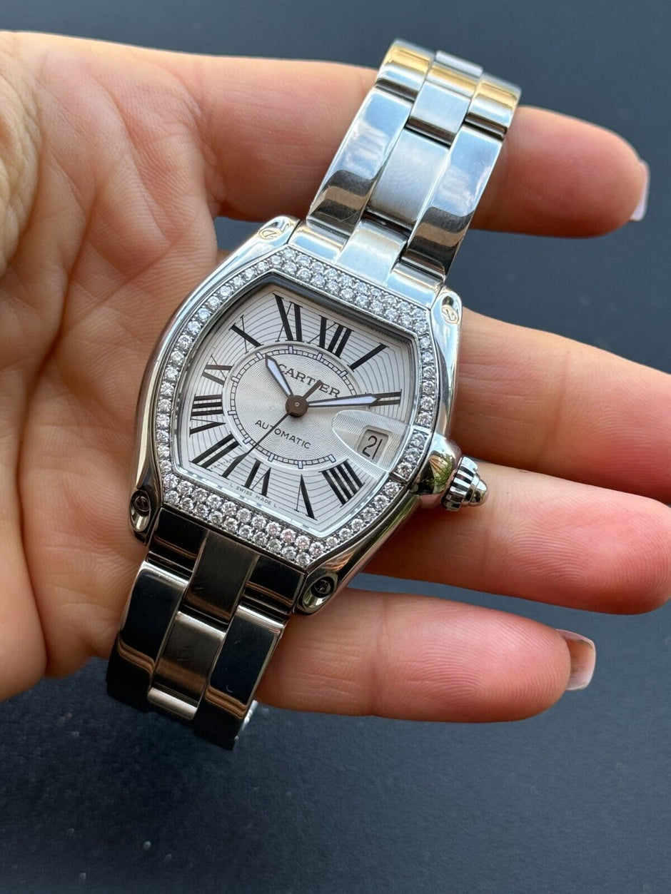Cartier Roadster 2510 Diamond Bezel Watch