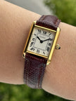 Vintage Cartier Tank Vermeil Ladies Watch