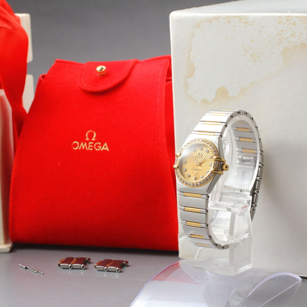 Omega Constellation 18K Gold Diamond Watch