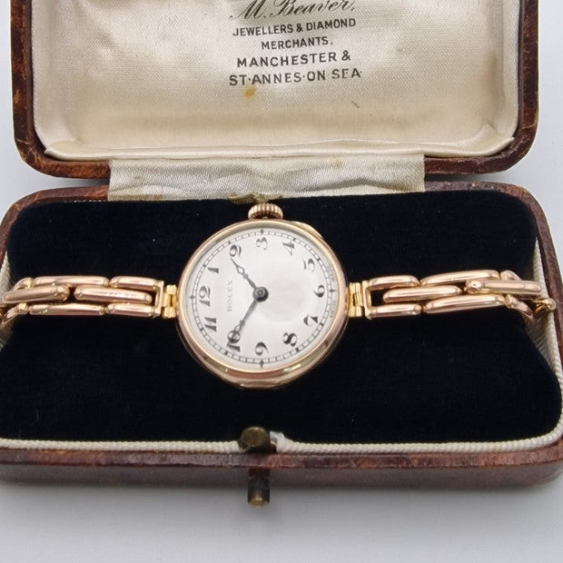 Rolex 9ct Rose Gold Ladies Watch, 1916