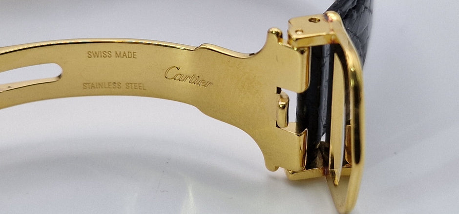 Must de Cartier Tank Gold Watch, Box & Papers, 1989