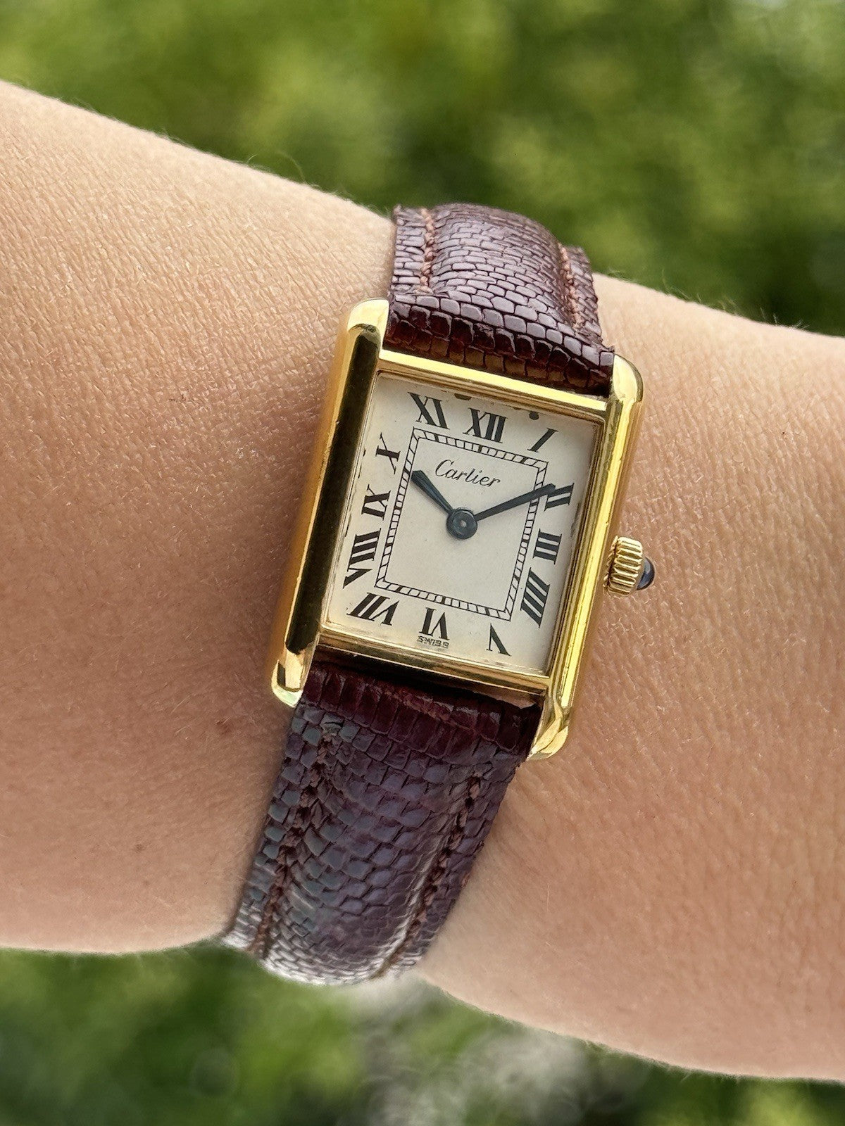 Vintage Cartier Tank Vermeil Ladies Watch