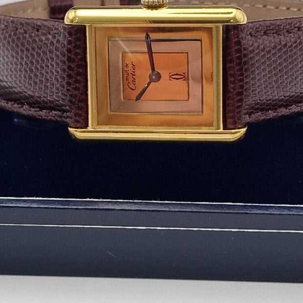 Must de Cartier Tank Mechanical Watch, Mid Size