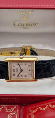 Must de Cartier Tank Gold Watch, Box & Papers, 1989